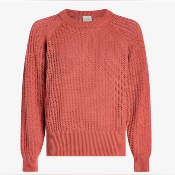 EUC [Varley] Ribbed Long-Sleeved Coral Pink Knit Crewneck Sweater Women’s Small - Picture 2 of 12